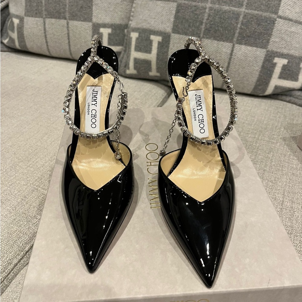 JIMMY CHOO PATENT LEATHER HEELS